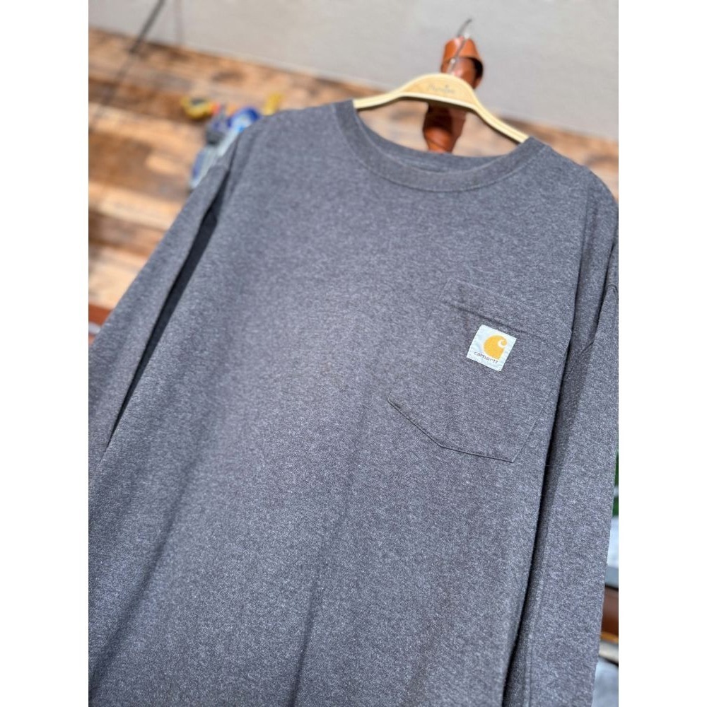 Carhartt Relaxed Fit XL Tall Charcoal Gray Long Sleeve Pocket T-Shirt